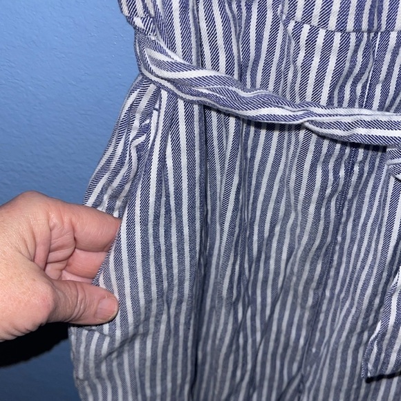 Tahari Striped Nautical Wide Leg Cropped Jumper - size 10. GG - Picture 5 of 9